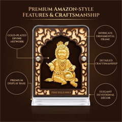 Bal Gopal Gold Plated Photo Frame (7 × 9 in)