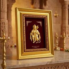 Hanuman Ji Gold Plated Photo Frame (12.5 × 15 in)