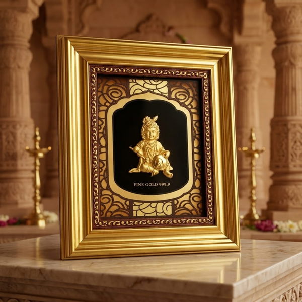 Bal Gopal Gold Plated Photo Frame (15 × 18 in)