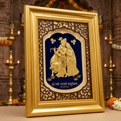 Radha Krishna Gold Plated Photo Frame (25 × 32 in)