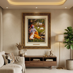 Vraja Govinda with Divine Cow Painting Frame