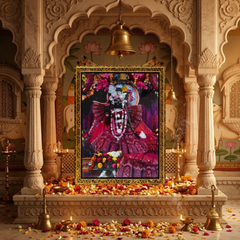 Bankey Bihari Ji Backlit Translight Wooden Photo Frame