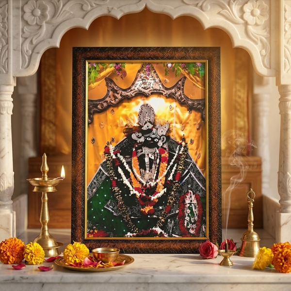 Bankey Bihari Ji Backlit Translight Wooden Photo Frame