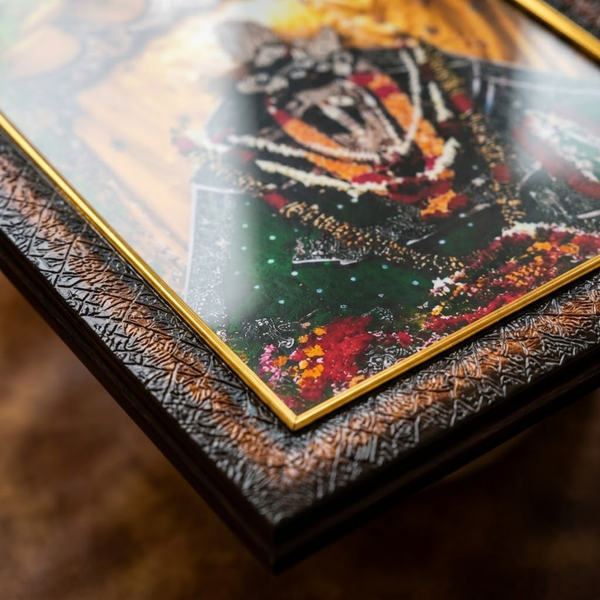 Bankey Bihari Ji Backlit Translight Wooden Photo Frame