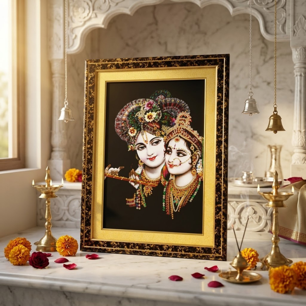 Bankey Bihari Ji Premium Double Layered Photo Frame