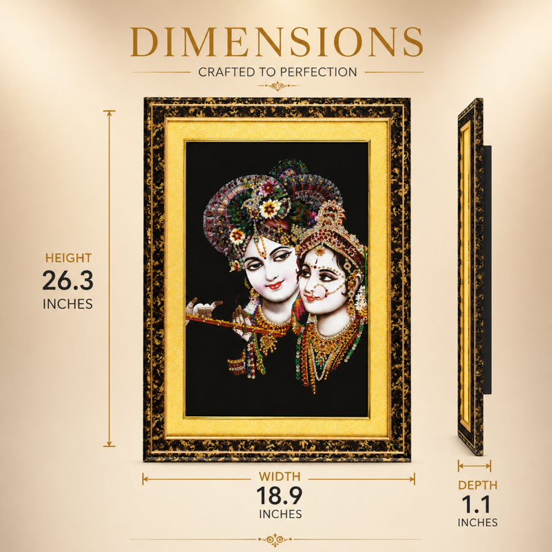 Bankey Bihari Ji Premium Double Layered Photo Frame