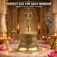Brass Om Puja Bell