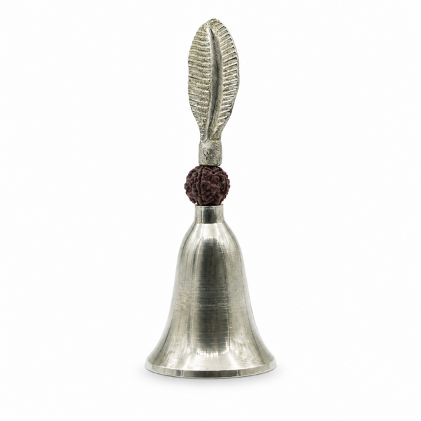 Silver Leaf Puja Bell