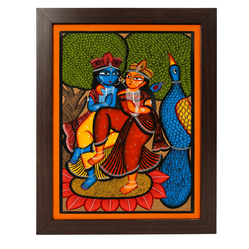 Radha Krishna Pata Chitra - Colored
