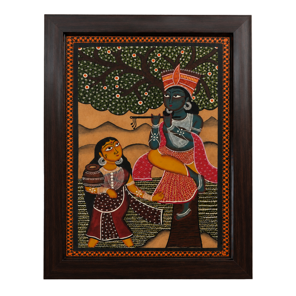 Radha Krishna Pata Chitra - Colored