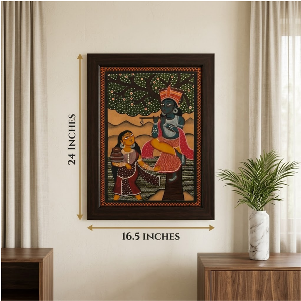 Radha Krishna Pata Chitra - Colored