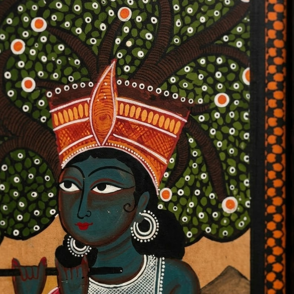Radha Krishna Pata Chitra - Colored