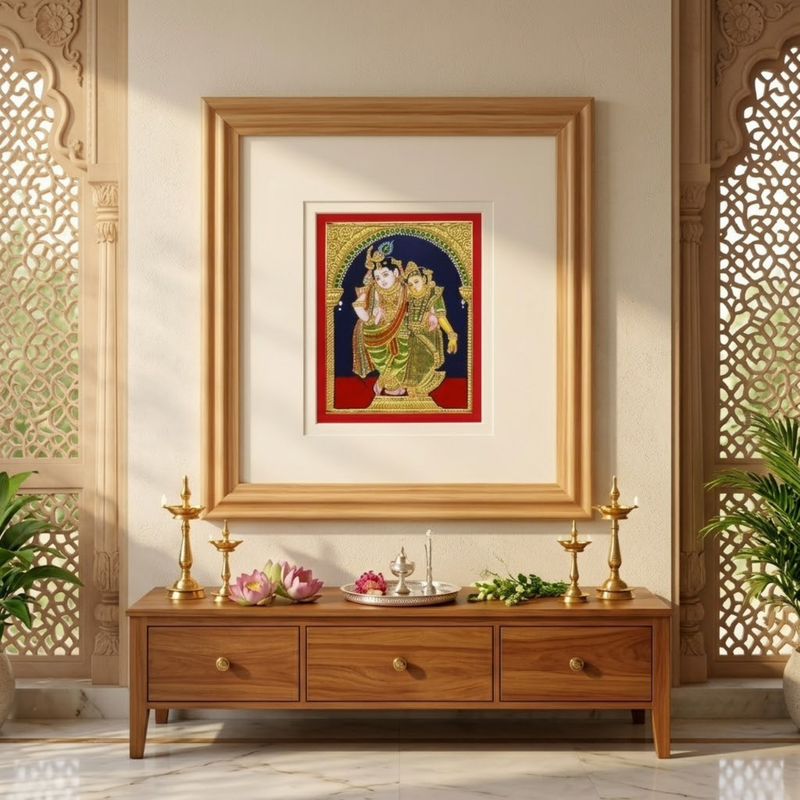 Radha Krishna Tanjore Painting