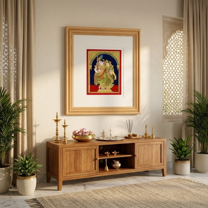 Radha Krishna Tanjore Painting