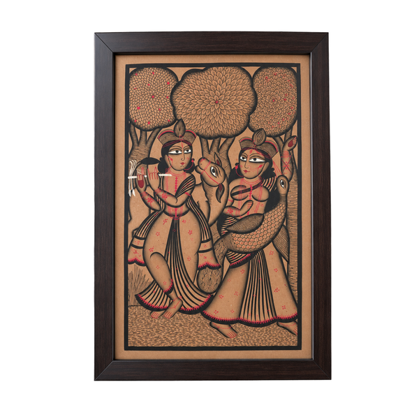 Krishna with Radha Patta Chitra