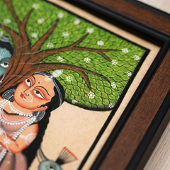 Radha Krishna Pata Chitra Black & White (Copy)