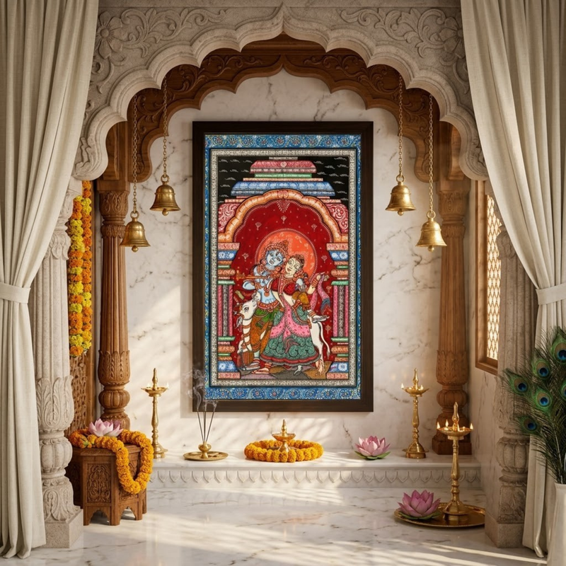 Handmade Painting Radha Krishna