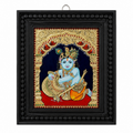 Butter Krishna Tanjore Gold Foil Painting