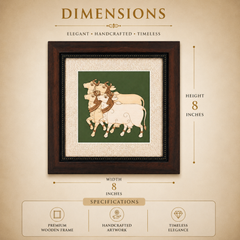 Sacred Cows Wood Inlay Photo Frame
