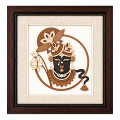 Shreenathji Wood Inlay Photo Frame