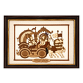 Gita Updesh Lord Krishna Wood Inlay Photo Frame