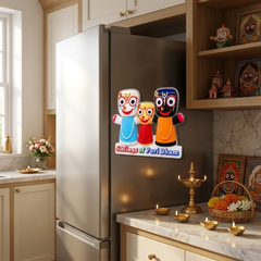 Sakhyam Jagannath, Balabhadra & Subhadra Acrylic Fridge Magnet