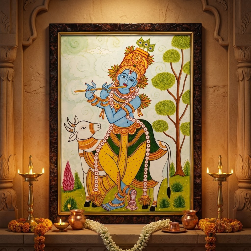 Krishna Cow Digital Photo Frame
