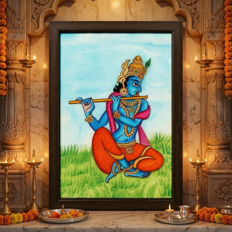 Krishna Cow Digital Photo Frame