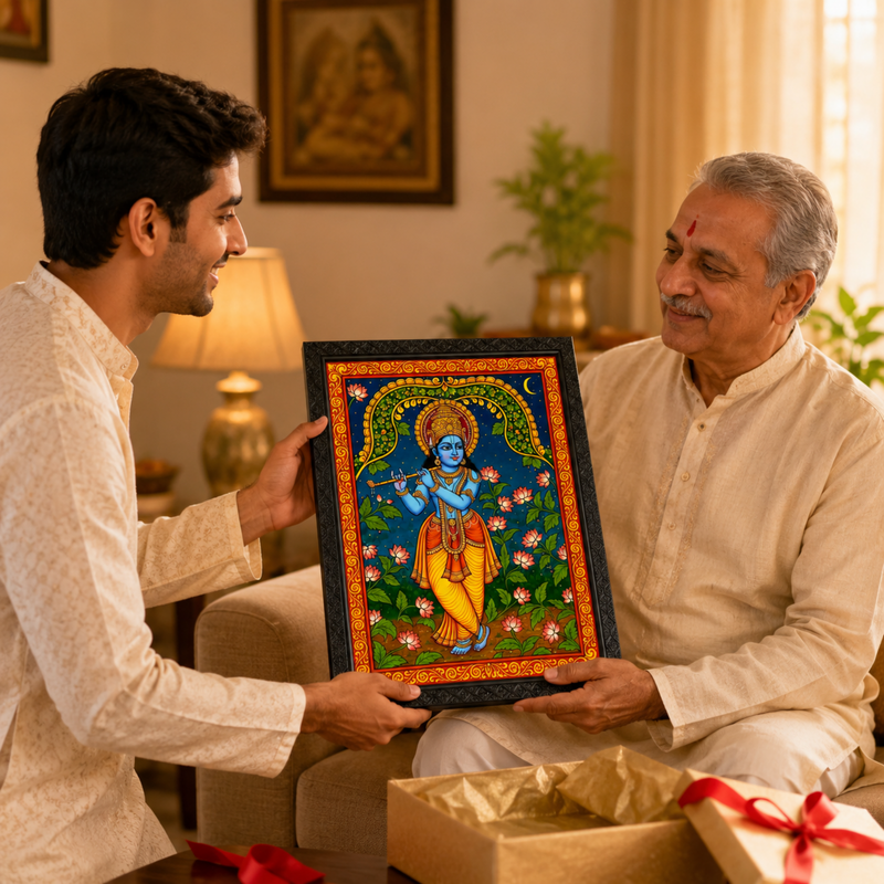 Krishna Cow Digital Photo Frame