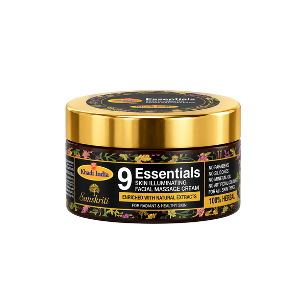 9 Essential Facial Massage Cream 50g
