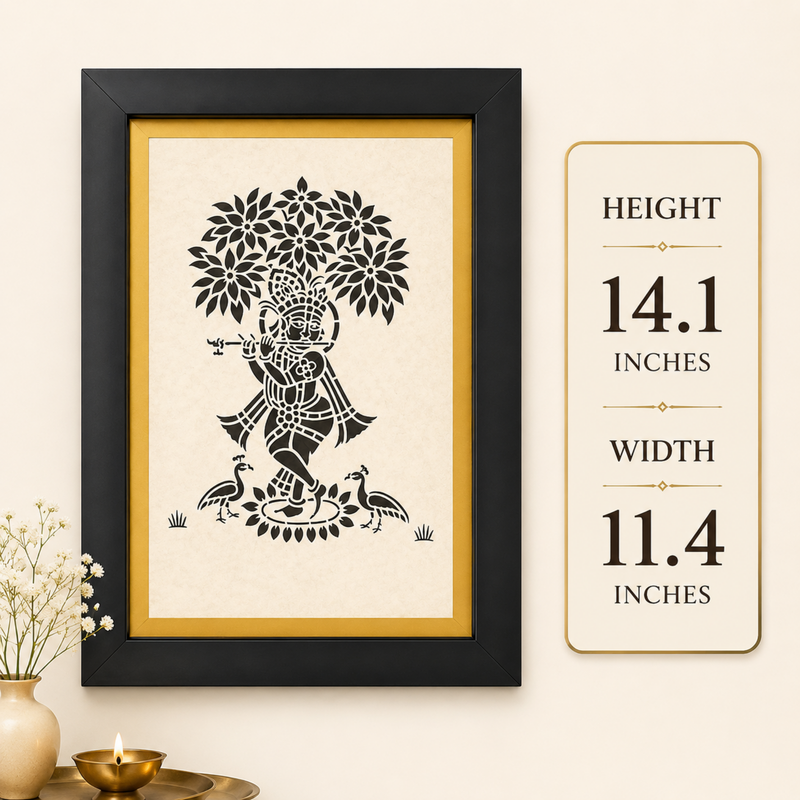 Yashoda Maiya Feeding Bal Krishna Sanjhi Art Frame