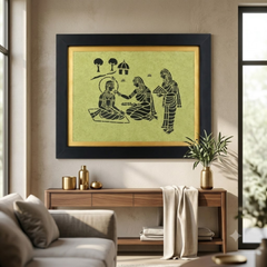 Yashoda Maiya Feeding Bal Krishna Sanjhi Art Frame