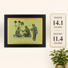 Yashoda Maiya Feeding Bal Krishna Sanjhi Art Frame