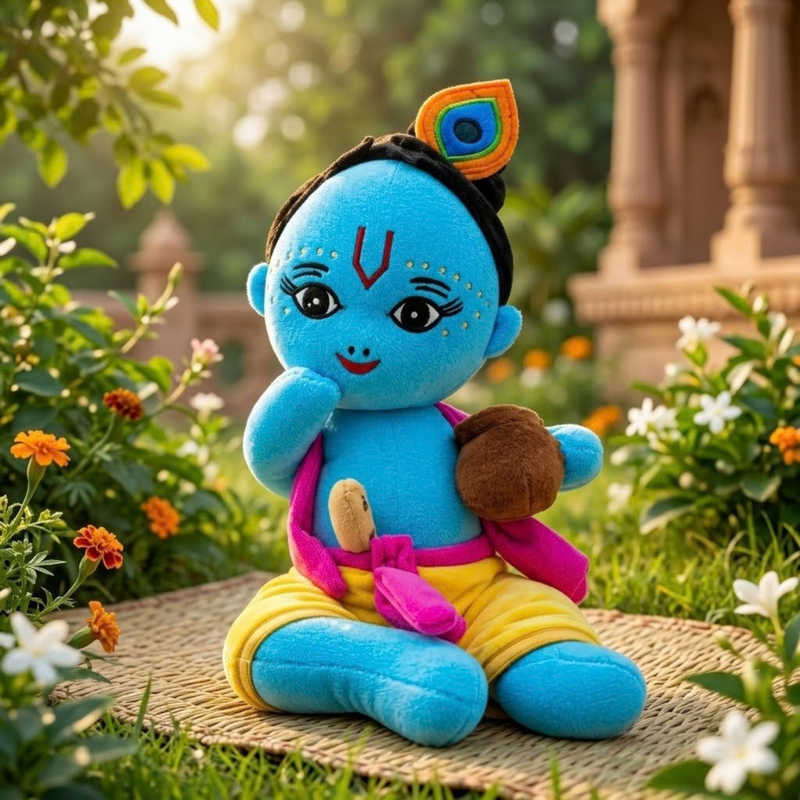 Makhanlal Baby Krishna Plush Toy - Small