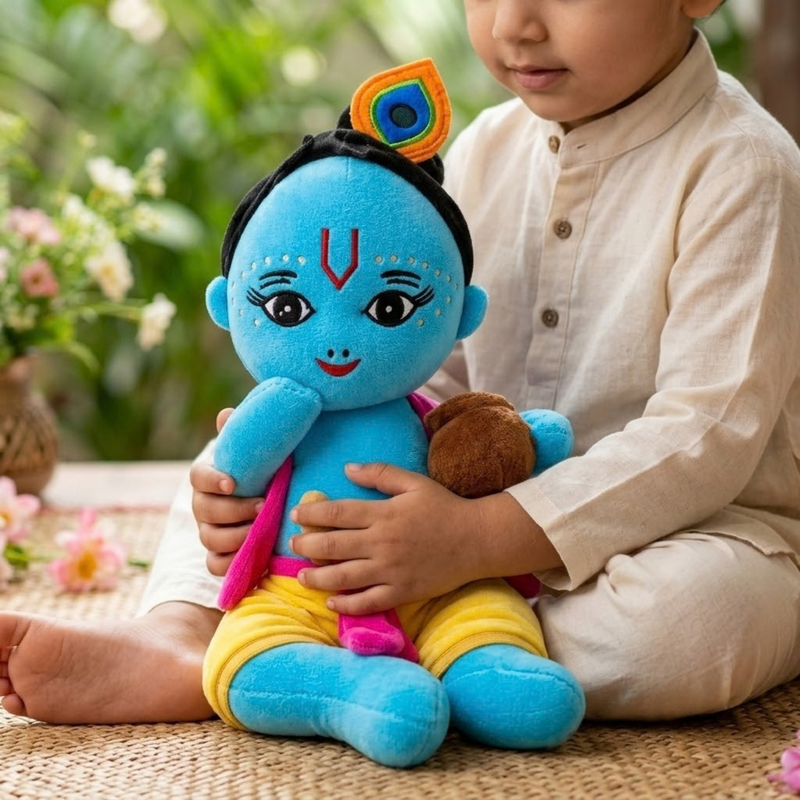 Makhanlal Baby Krishna Plush Toy - Small