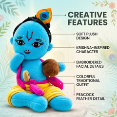 Makhanlal Baby Krishna Plush Toy - Small