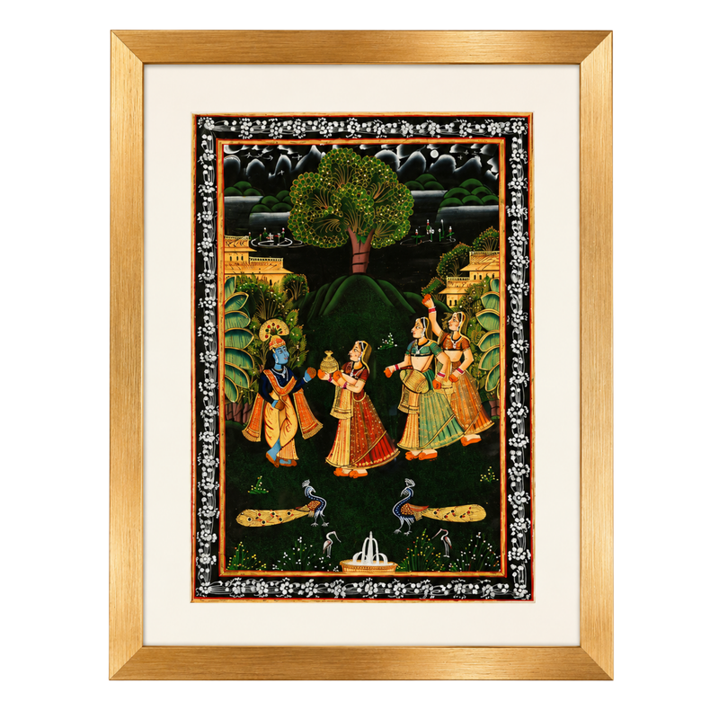 Krishna Lila Miniature Painting