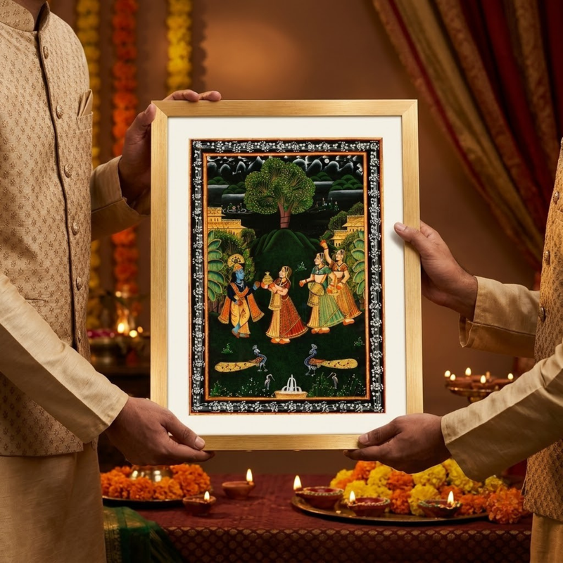 Krishna Lila Miniature Painting