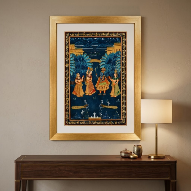 Krishna Lila Miniature Painting
