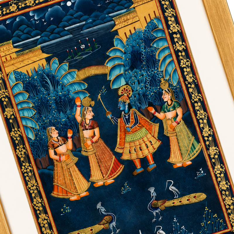 Krishna Lila Miniature Painting