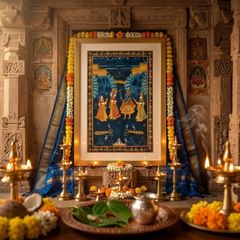 Krishna Lila Miniature Painting