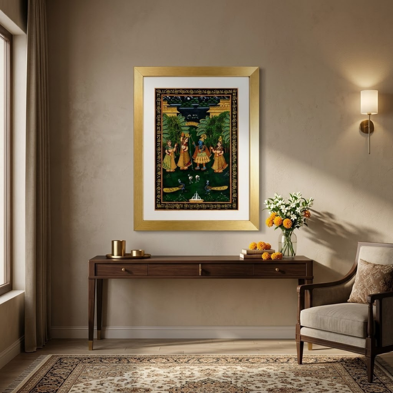 Krishna Lila Miniature Painting