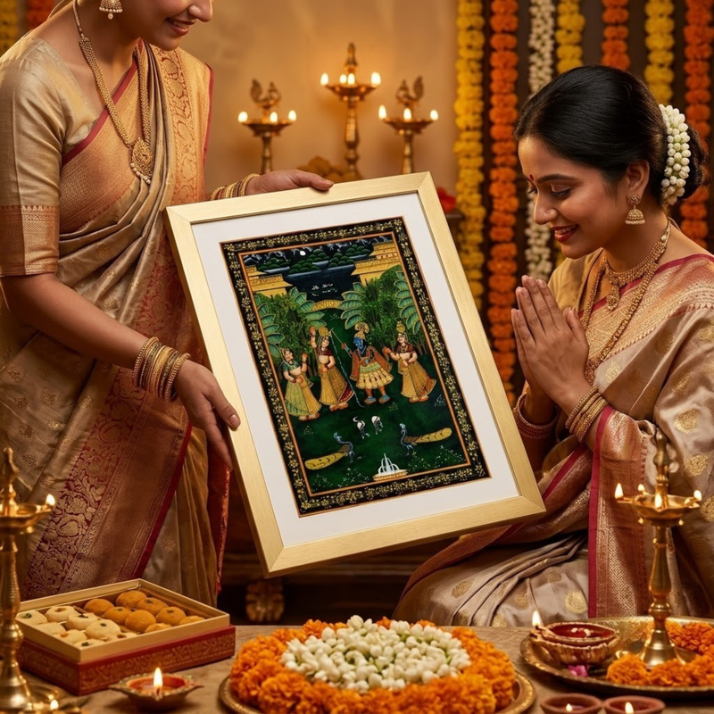 Krishna Lila Miniature Painting