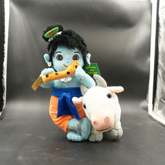 Lord Krishna with Cow Decorative Idol (Non-Musical)
