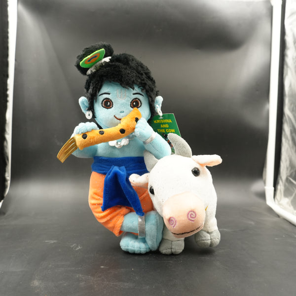 Lord Krishna with Cow Decorative Idol (Non-Musical)