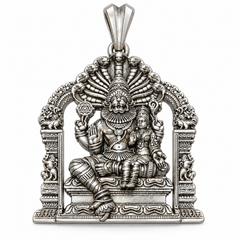 Pure Silver 925 Lakshmi Narasimha Swamy Antique Pendant