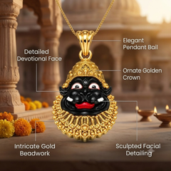 Pure Silver 925 Gold Plated Shanta Mukha Narasimha Small Pendant