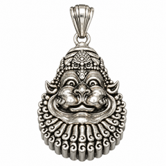 Pure Silver 925 Shanta Mukha Narasimha Small Pendant