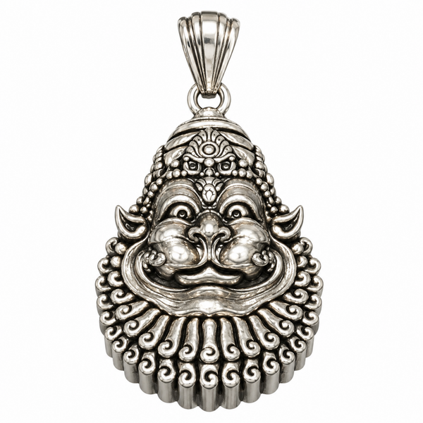 Pure Silver 925 Shanta Mukha Narasimha Small Pendant