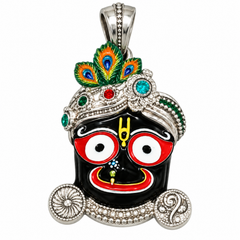 Pure Silver 925 Shri Ekatva Jagannath Ji Pendant